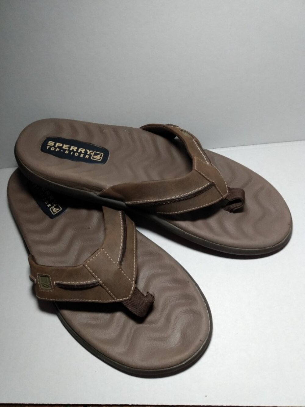 Sperry Top-Sider Marlin Mens Sandals Thong Flip Flops Brown Size 8M